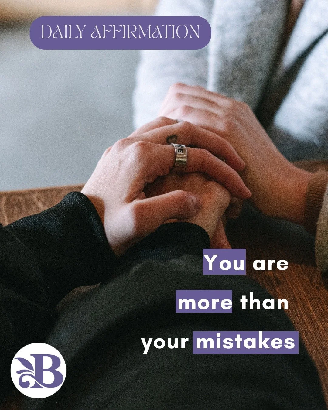 &ldquo;You are more than your mistakes&rdquo;

When we mess up, we cringe a lot. Not only do others comment on it, we internalize all those feelings of fear, shame, and doubt that comes with making a mistake too. 

But we have to remember that we are