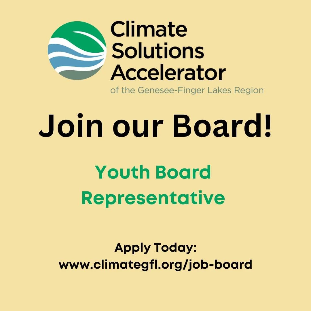 🌱 Youth Voice Wanted! 🌍

Climate Solutions Accelerator is looking for a youth representative (ages 16&ndash;21) to serve on our Board of Directors for the 2025&ndash;26 term.

Are you passionate about the climate? Want your voice heard in local sol