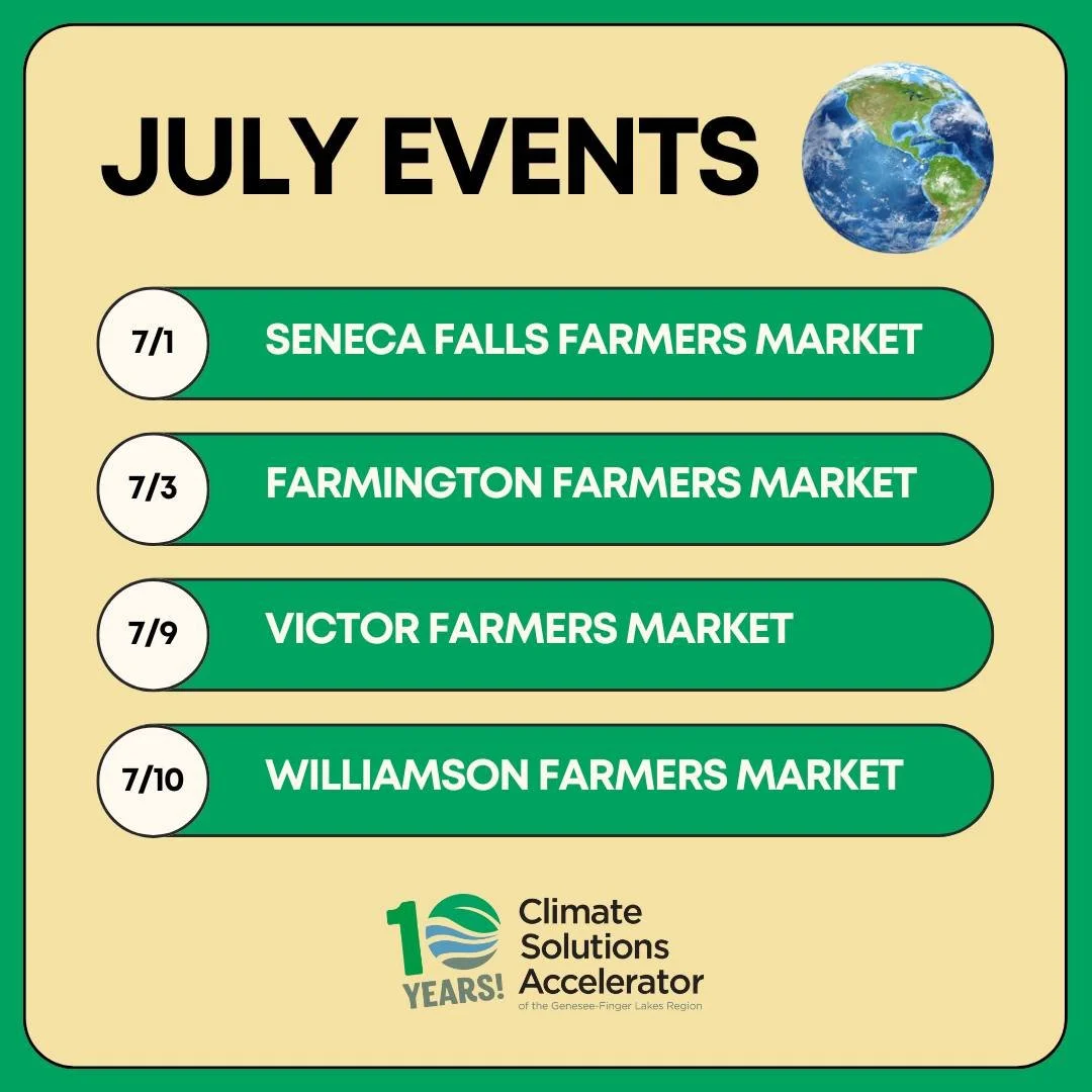 We&rsquo;re feeling the momentum this season ☀️ Thanks to everyone who&rsquo;s already connected with us at our summer events! 

In July catch us at:

📍 Seneca Falls Farmers Market &ndash; July 1 | Seneca Falls
📍 Farmington Farmers Market &ndash; J