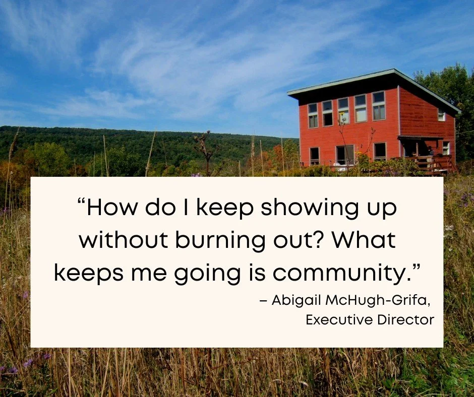 &ldquo;As an activist and a mother, I often ask myself: How do I keep showing up without burning out? What keeps me going is community&mdash;the solidarity and courage I see when we come together.&rdquo; &ndash; Abigail McHugh-Grifa, Executive Direct