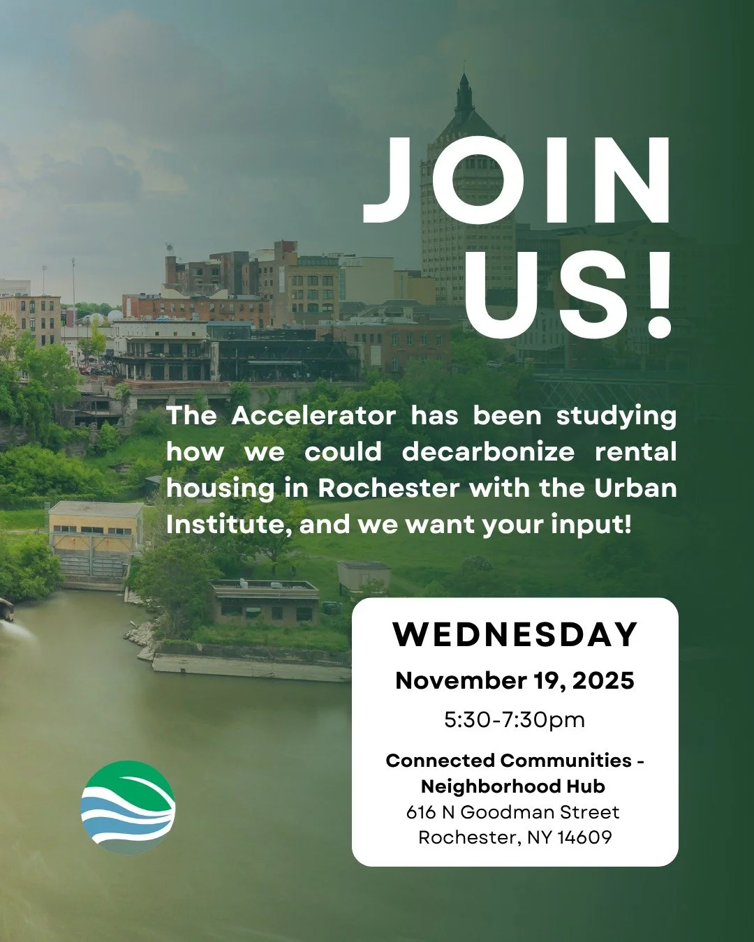 Rochester renters and landlords &mdash; we want to hear from you! 🌱🏘️

The Accelerator has been working with the Urban Institute to study how we can decarbonize rental housing in Rochester&mdash;improving public health, lowering energy bills, and m