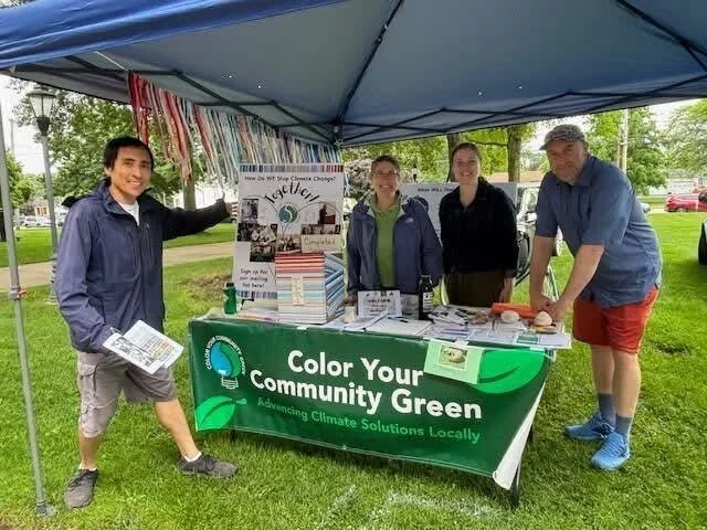 Brady Fergusson with Color Fairport Green and Color Irondequoit Green at the June 2025 EcoFair.