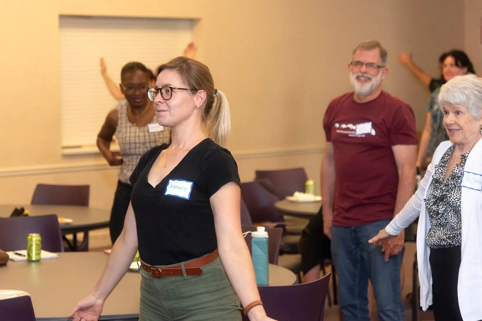 Regenerative Futures Lab participants engaging in an embodiment exercise and exploring ideas that shape climate action in June 2025
