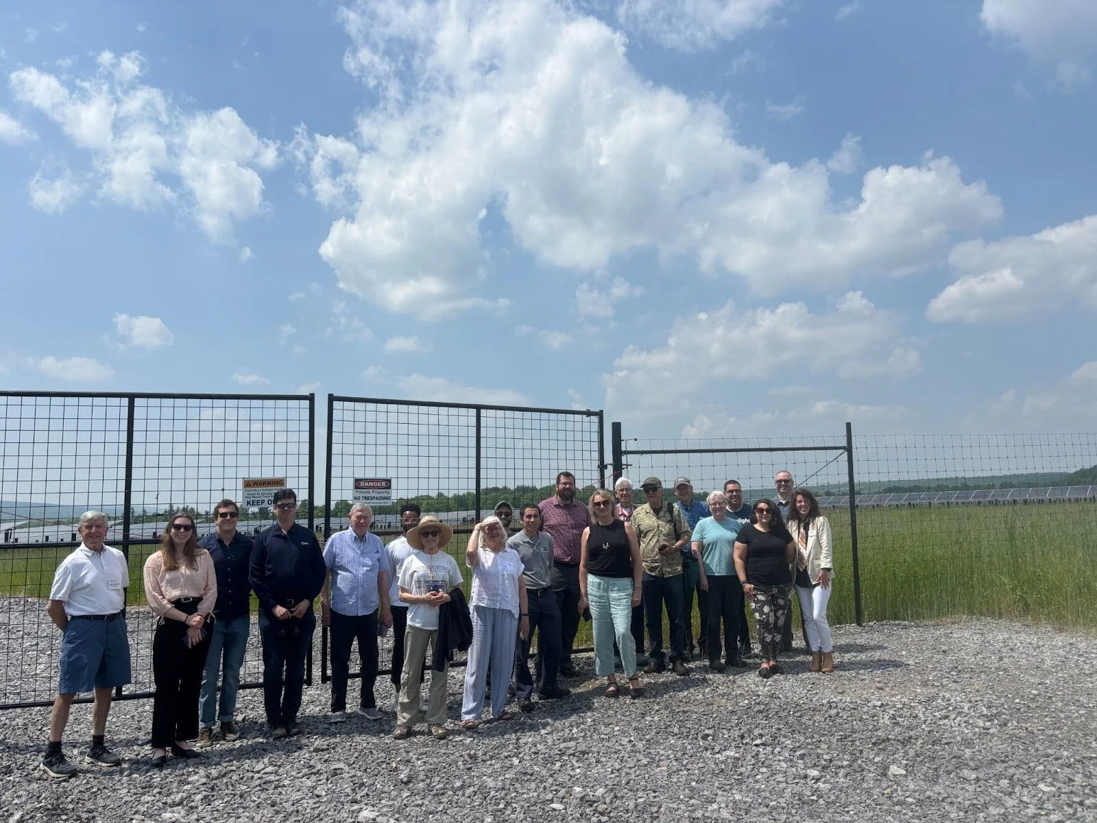 Steering Committee members touring the Morris Ridge Solar Farm in June 2025