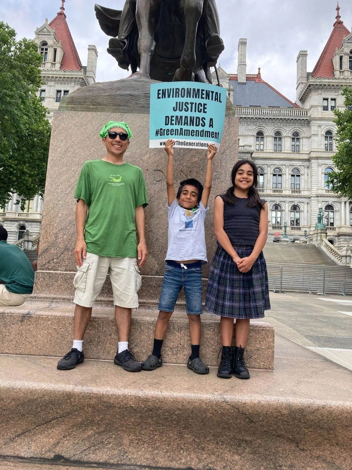 Climate Advocacy Network volunteers at Green Amendment rally in Albany, July 2024