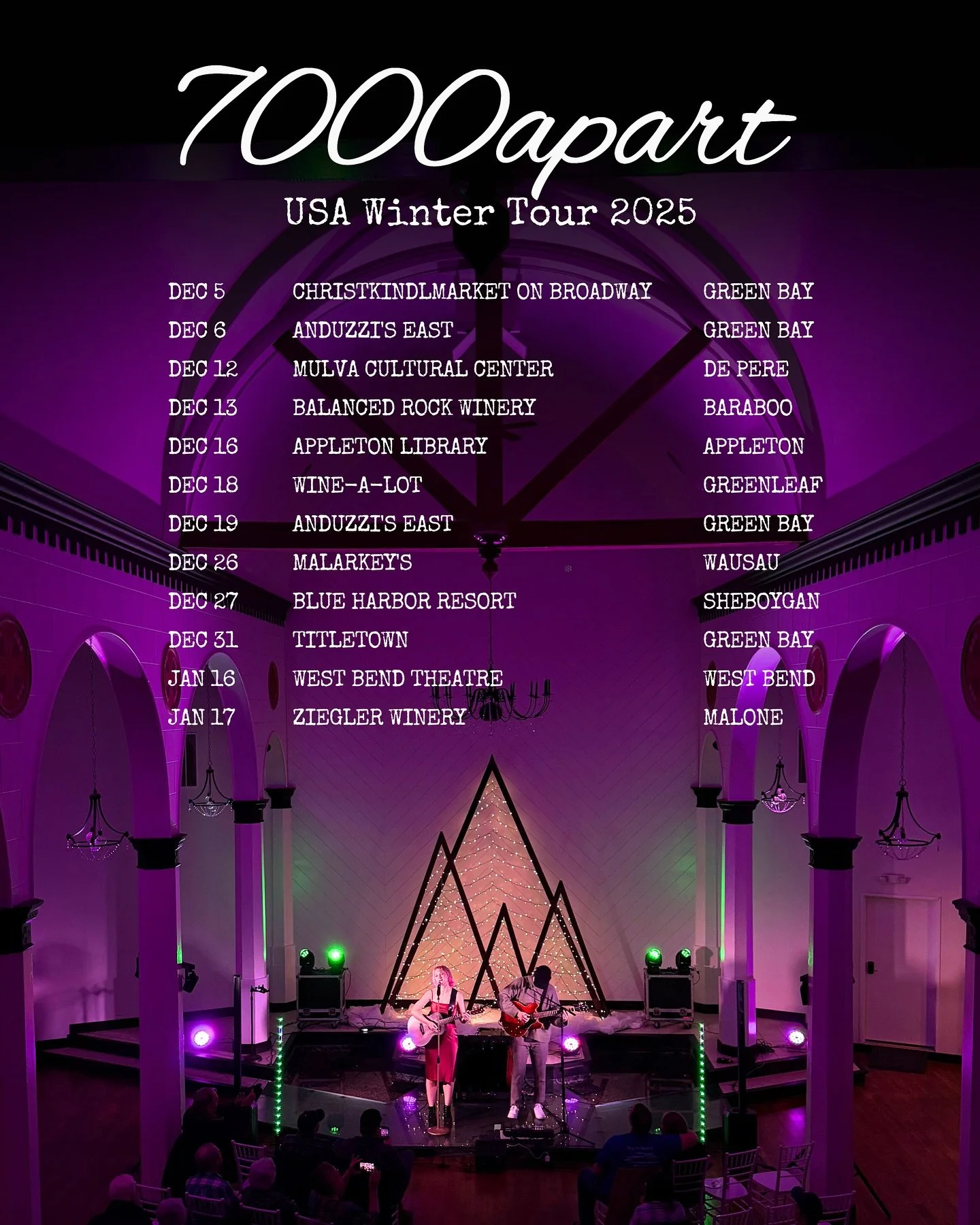 ❄️ WINTER TOUR 2025 ❄️

We are so looking forward to spending the holidays in Wisconsin this year! ✨ 

We promise to bring some holiday cheer &amp; warm hugs through music ❤️