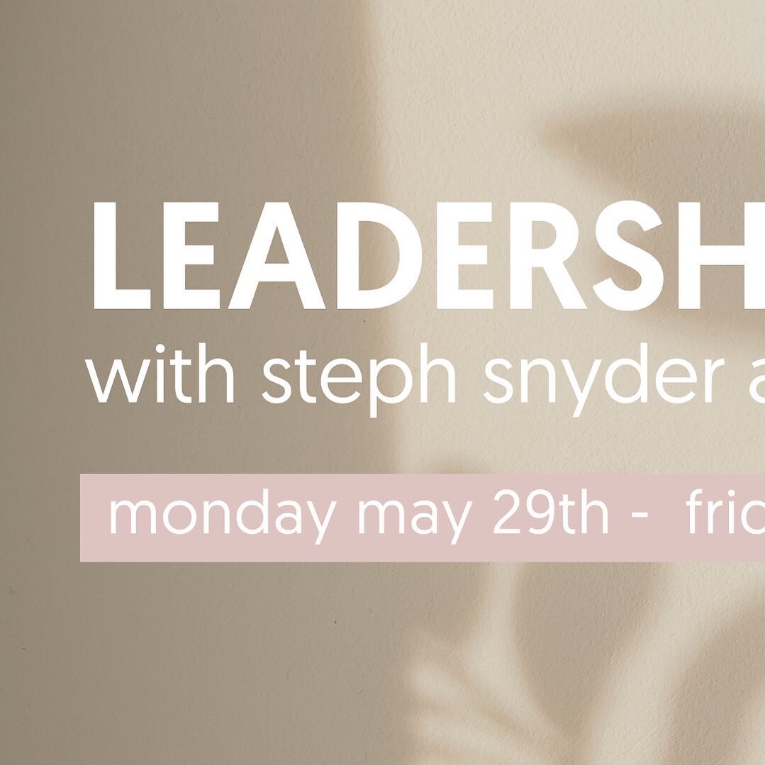 join @stephaniesnyderyoga and @annahughesyoga for a 5 day deep dive into the art of leadership through yoga. we will explore the tenets of positive leadership, finding your voice, refining your ethics, holding the seat of leadership with accountabili