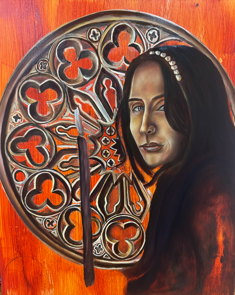 Mary, Queen of Palestine, painting made for Pope Francis, February 14, 2025 