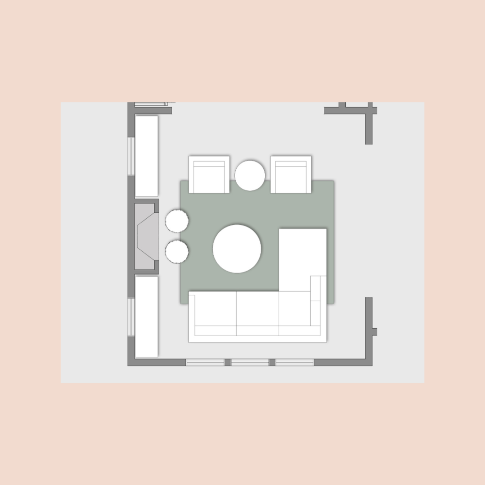 area rug layout