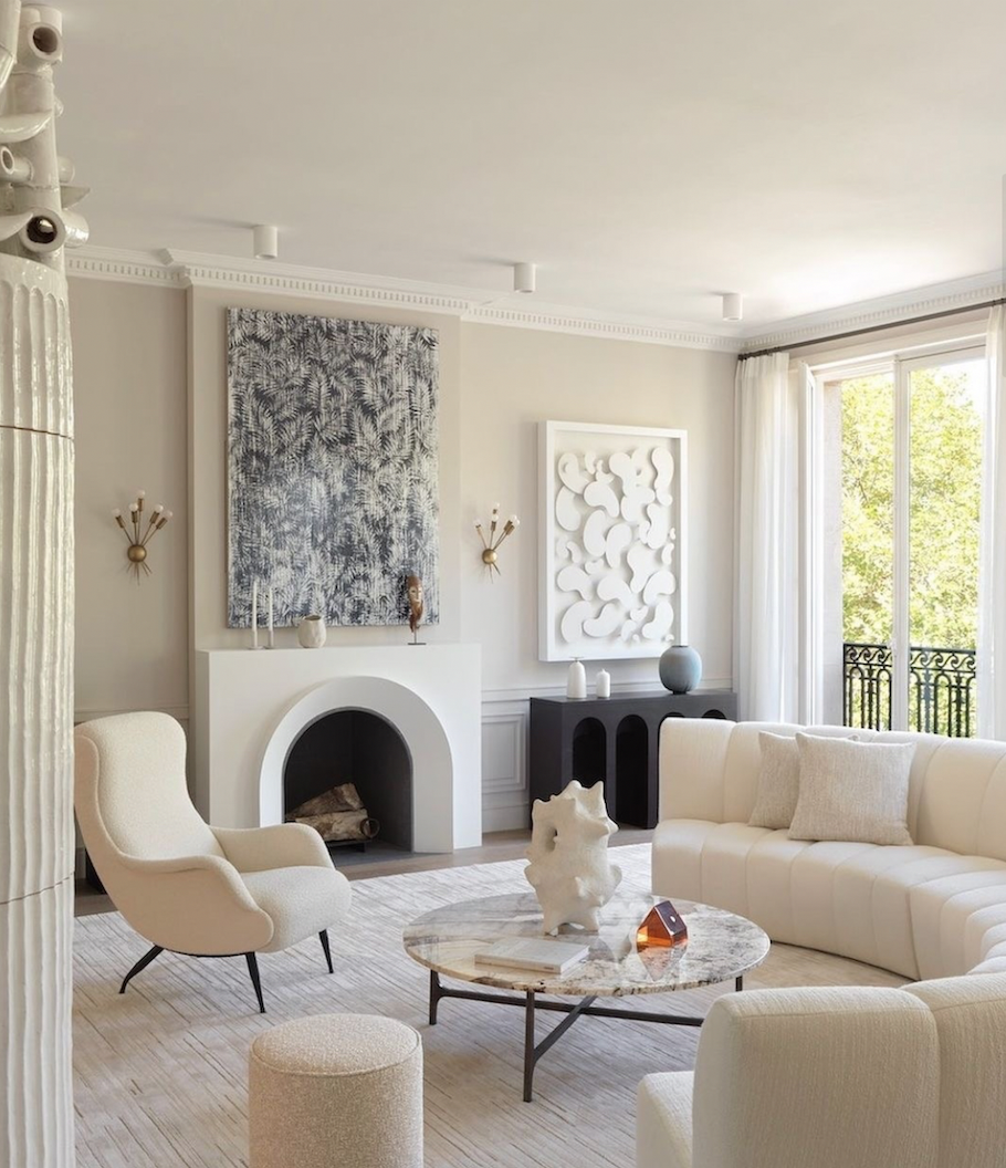 natural element - wood fireplace