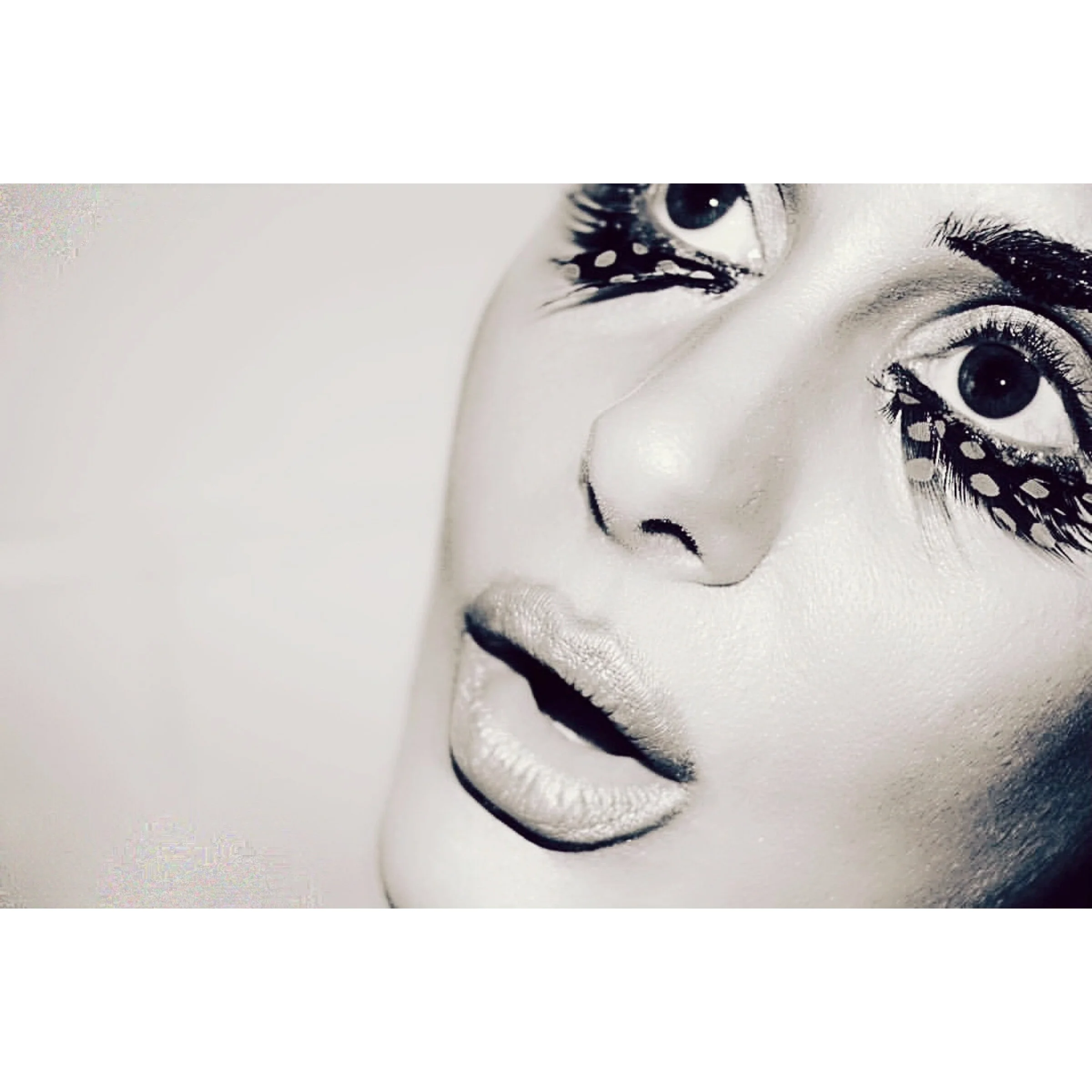 Feather lashes (self portrait)