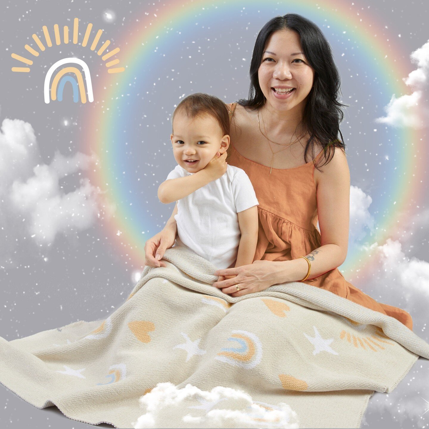 ✨Rainbow babes and all babes Mother's Day Celebration✨ ⁠We made a new blanket! ⁠
⁠
This is a very happy picture of Hank and I, but I would be remiss to say that our path to get here was emotionally and physically gruelling. There were times that I wa