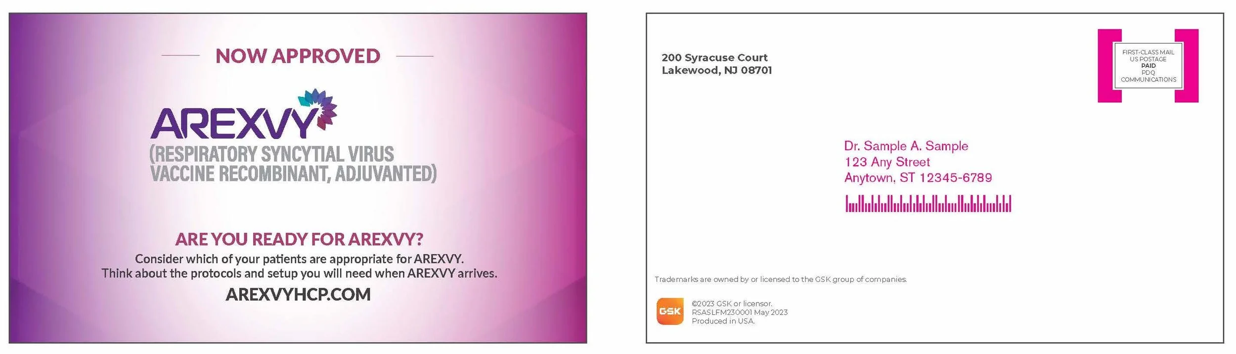 AREXVY - Direct Mailer Postcard (Print)