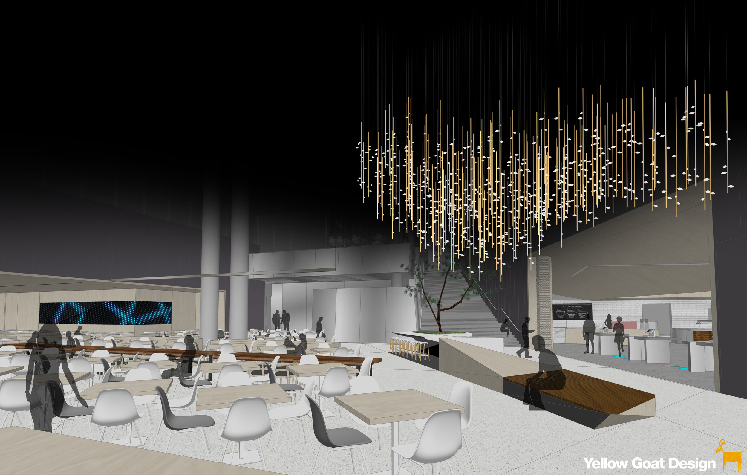   Custom rendering based on the Crushed Ice fixture for a retail space&nbsp;  