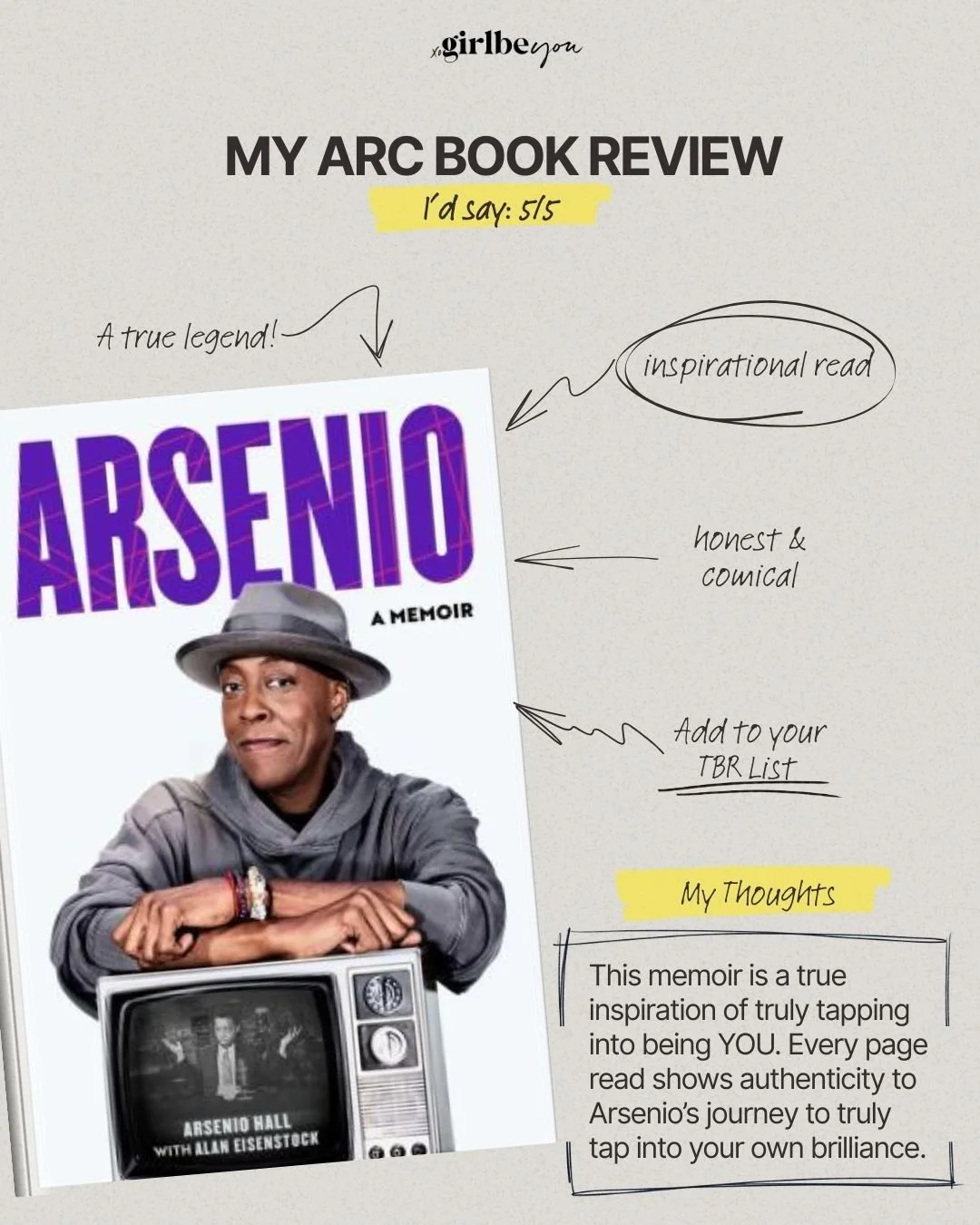 ARC Book Review: Arsenio - A Memoir