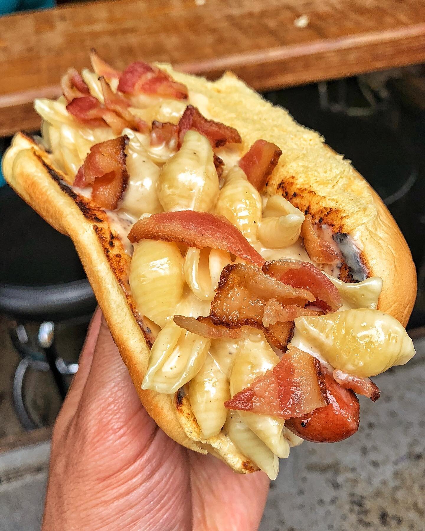 STEEZ DOG to the FACE today. Who&rsquo;s in? 🧀🥓🌭 #ATTHEWALLACE #HARLEMPUBLIC #DELIVERYTOMORROW