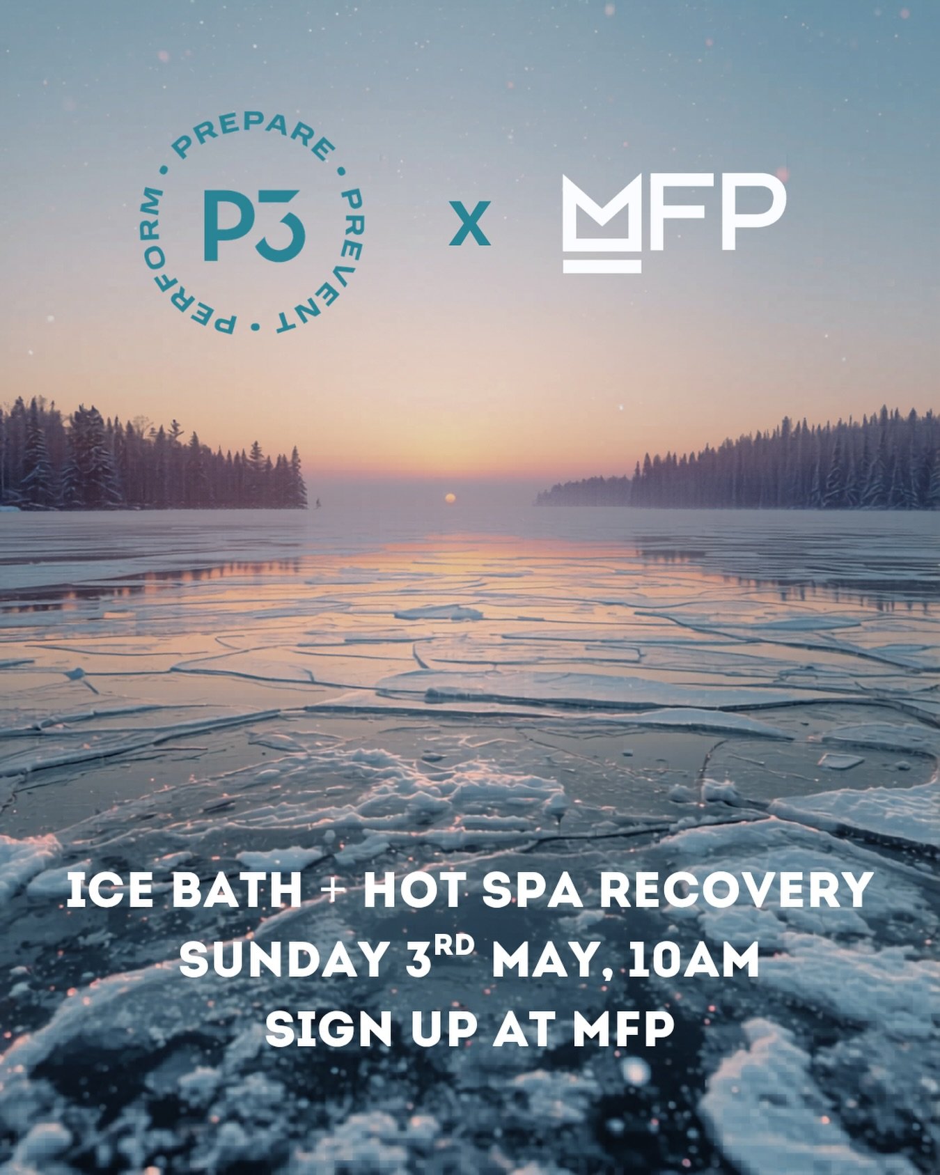 Come and join us for some breath work and recovery using the ice baths + hot spas @p3recovery_portmelbourne on Sunday May 3rd, 10am 🥶 

Exclusive for MFP athletes as part of our 9th birthday celebrations 🥳

Only 20 spots available, sign up at the g