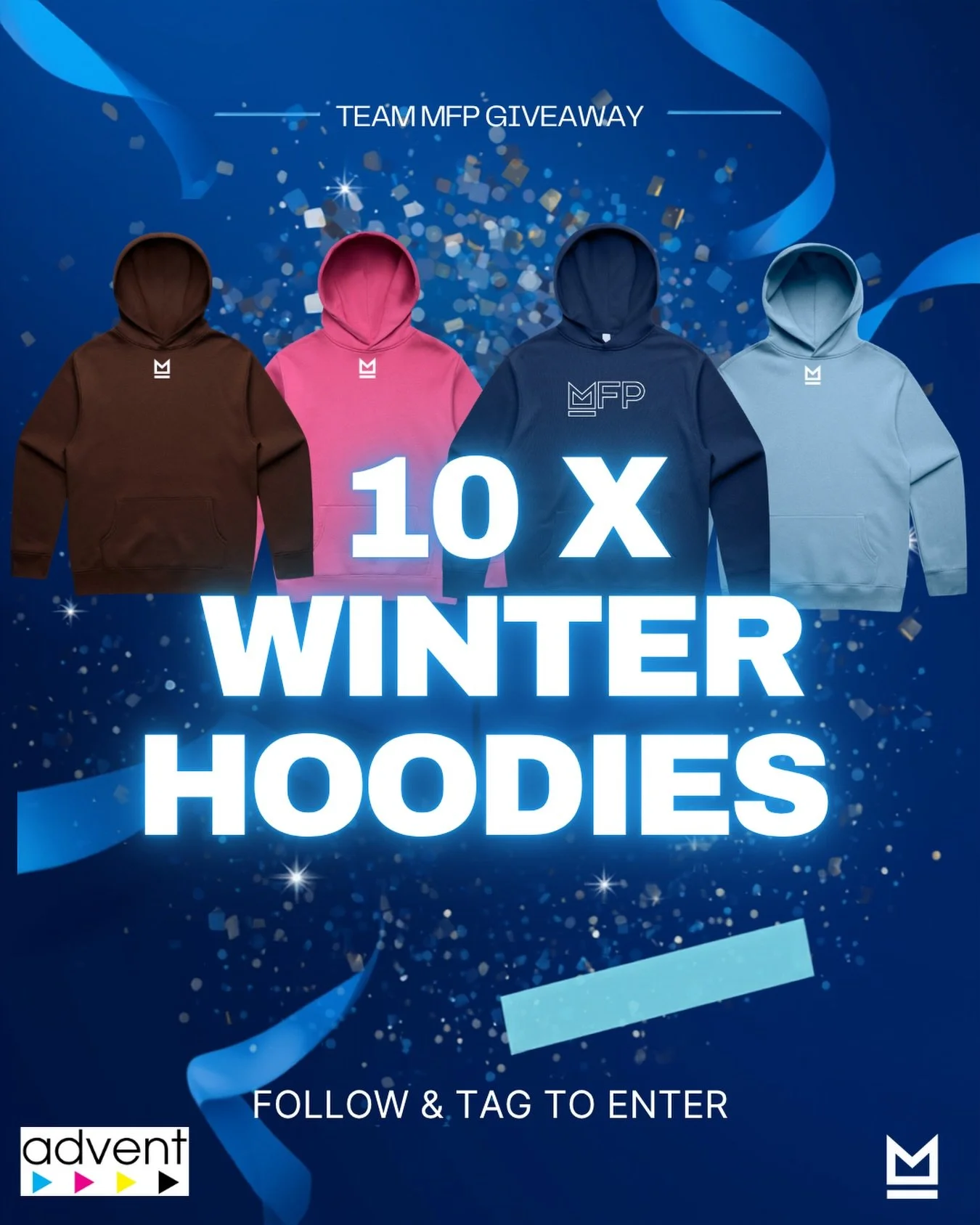 WINTER GIVEAWAY 🔥

Thanks to our friends @adventprintmedia we are giving away 10 x Hoodies to Team MFP followers 😎

To Enter:

- Follow @melbfitperformance 
- Tag 2 friends below
- Share on your story for a bonus entry 

It&rsquo;s that easy 💪🏼

