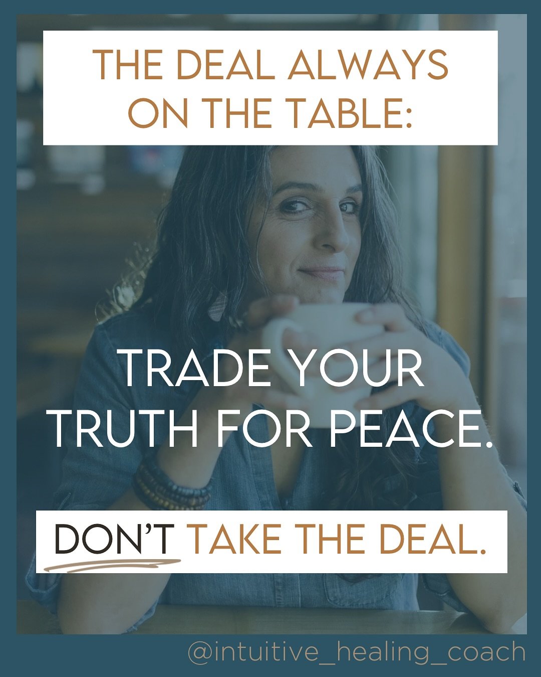 The deal on the table never leaves. The challenge? Don&rsquo;t leave yourself.

When you spot the ways you keep taking shitty deals, and can stay curious about it, you can shift it &mdash;> into power, clarity, and a life you truly love.

In 90 mi