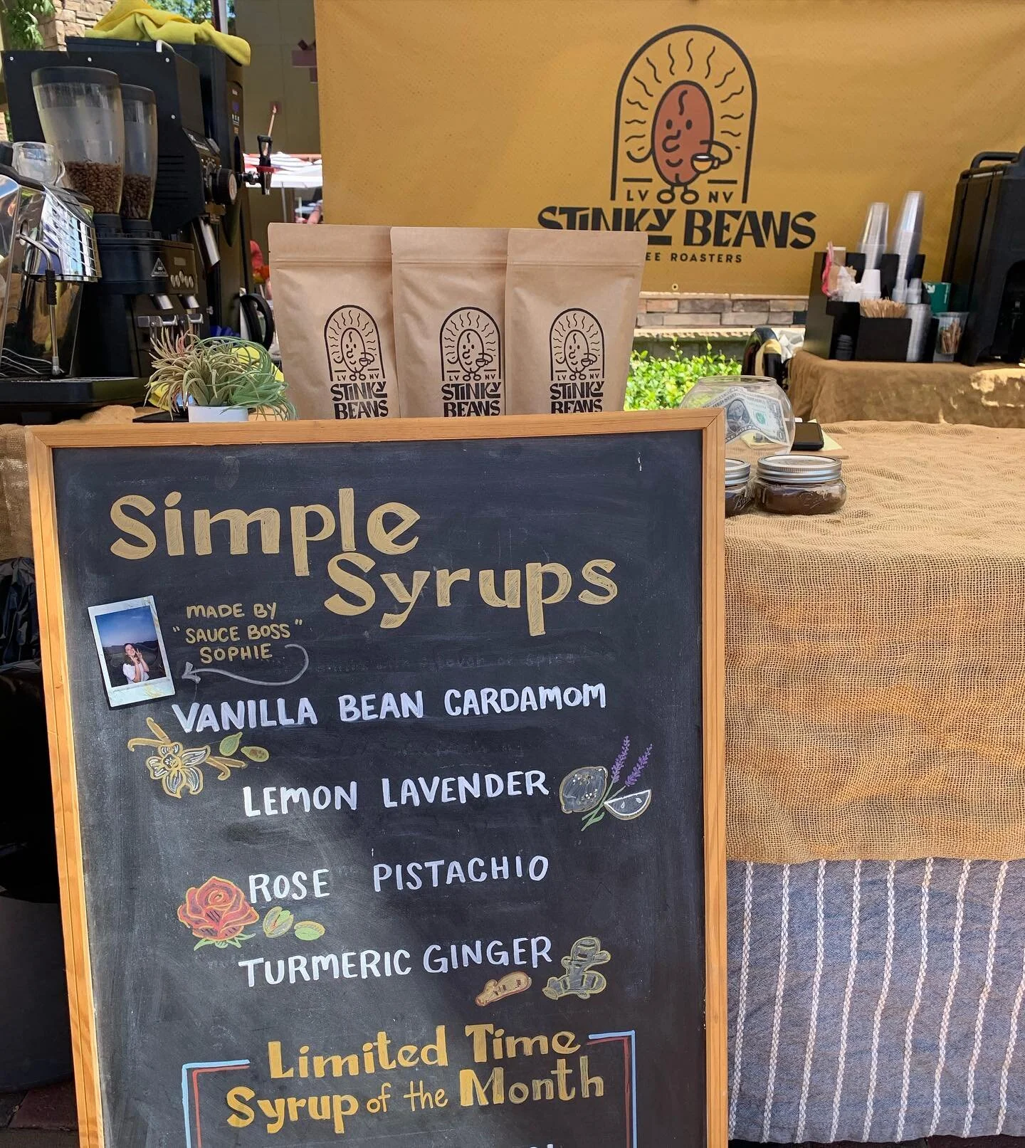 Find @stinkybeanscoffee at our Inspirada farmers market TOMORROW from 3pm-8pm! ☀️☕️ 

@stinkybeanscoffee is a local coffee company roasting in small batches &amp; serving the very best coffee drinks, matchas &amp; even Italian sodas! 

We absolutely 