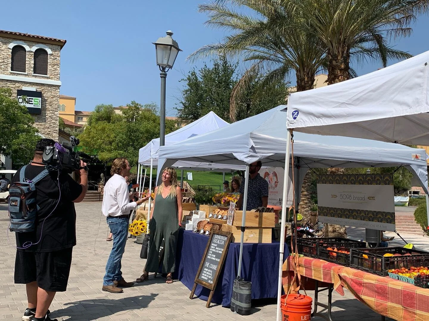 Did you spot our Lake Las Vegas farmers market on @morefox5 earlier today?

@michaelmikedavis stopped by to interview a handful of our local vendors, including @ahimsaroots, @bighornfarmandflowerranch, @5098bread &amp; @pickedtodayproduce.

We&rsquo;