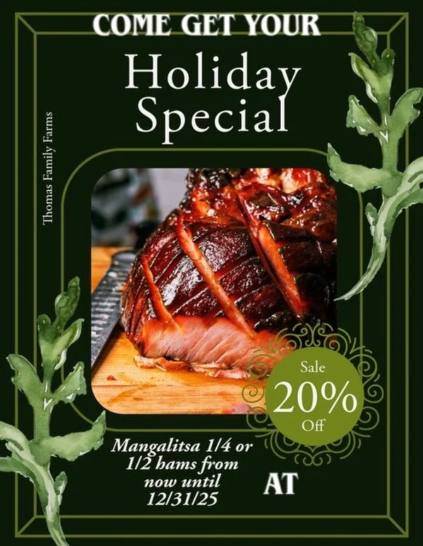 ​Come get your Mangalitsa (Mangalica) Ham for your holiday dinner at any of our locations #Fresh52 #Fresh52FarmersMarket #ShopLocalVegas #VegasLocals #HendersonNV #FarmToTable #VegasDeals #EatFresh #SupportSmallBusiness #Inspirada #SkyeCanyon #Southe