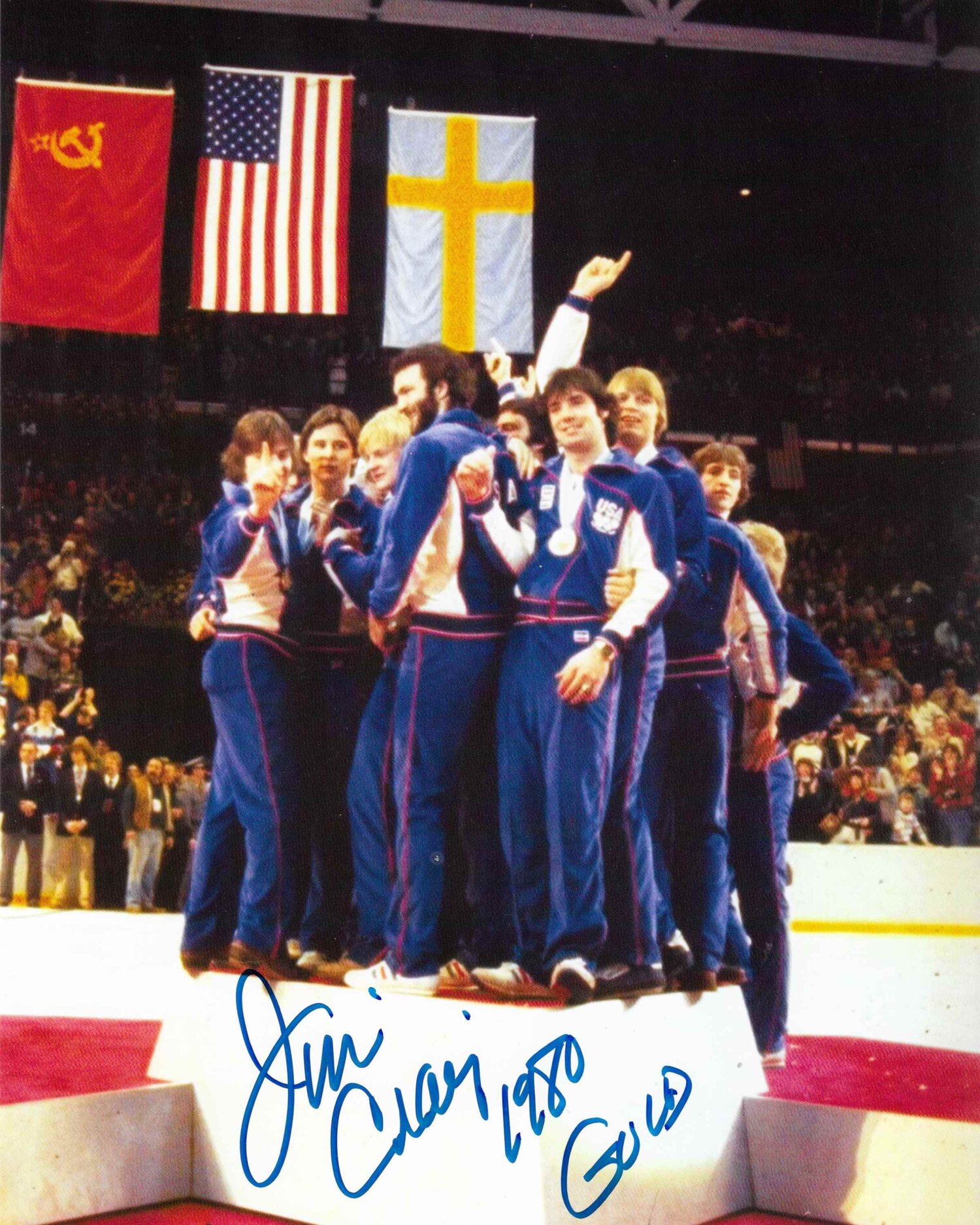 Jim Craig Autographed 1980 USA Hockey Deluxe Framed 8x10 Photo w