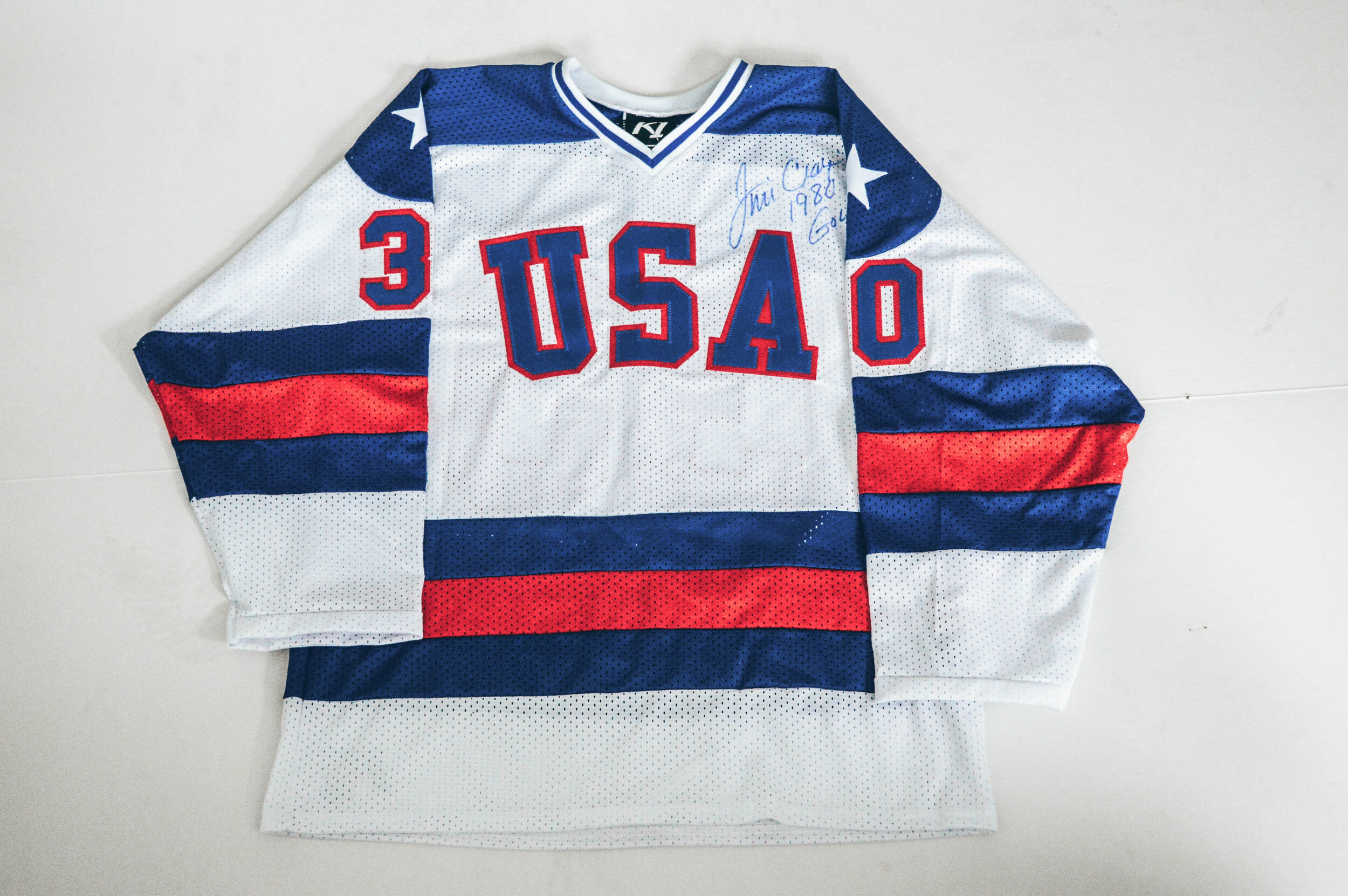 Jim Craig Signed Team USA / Miracle on Ice Jersey JSA COA 1980
