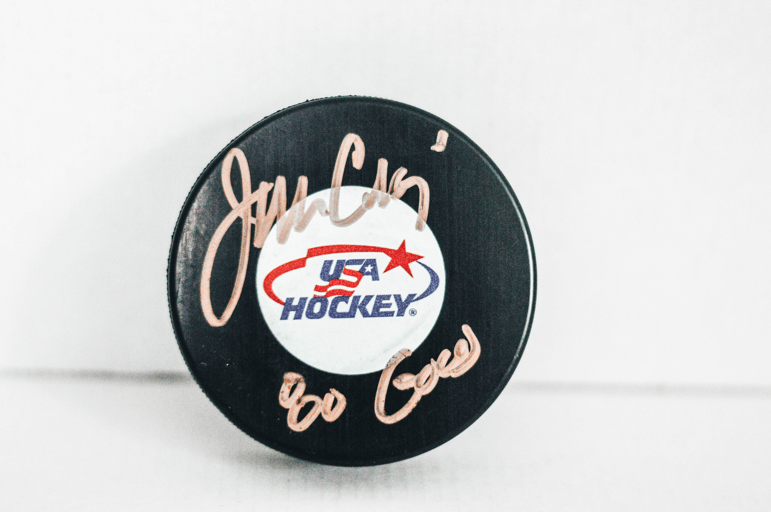 Jim Craig Autographed USA Hockey (White #30) Custom Stitched