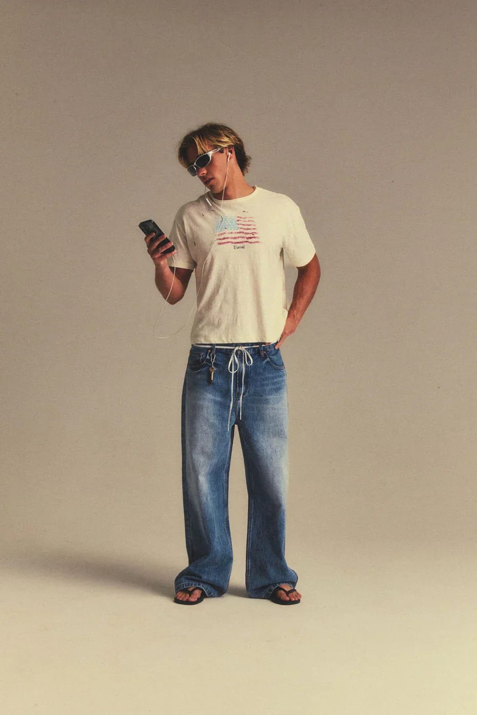 Oversized and easy, this tee feels like it’s always been in rotation. Made from soft slub fabric with natural texture and a breathable, lightweight feel. Faded American flag and Malibu zip code graphics are a nod to our Malibu roots. Its raw-edge hem