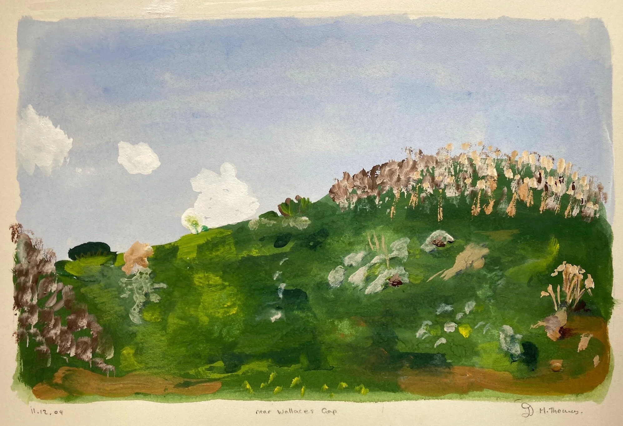 'Near Wallace Gap' gouache on paper 2004