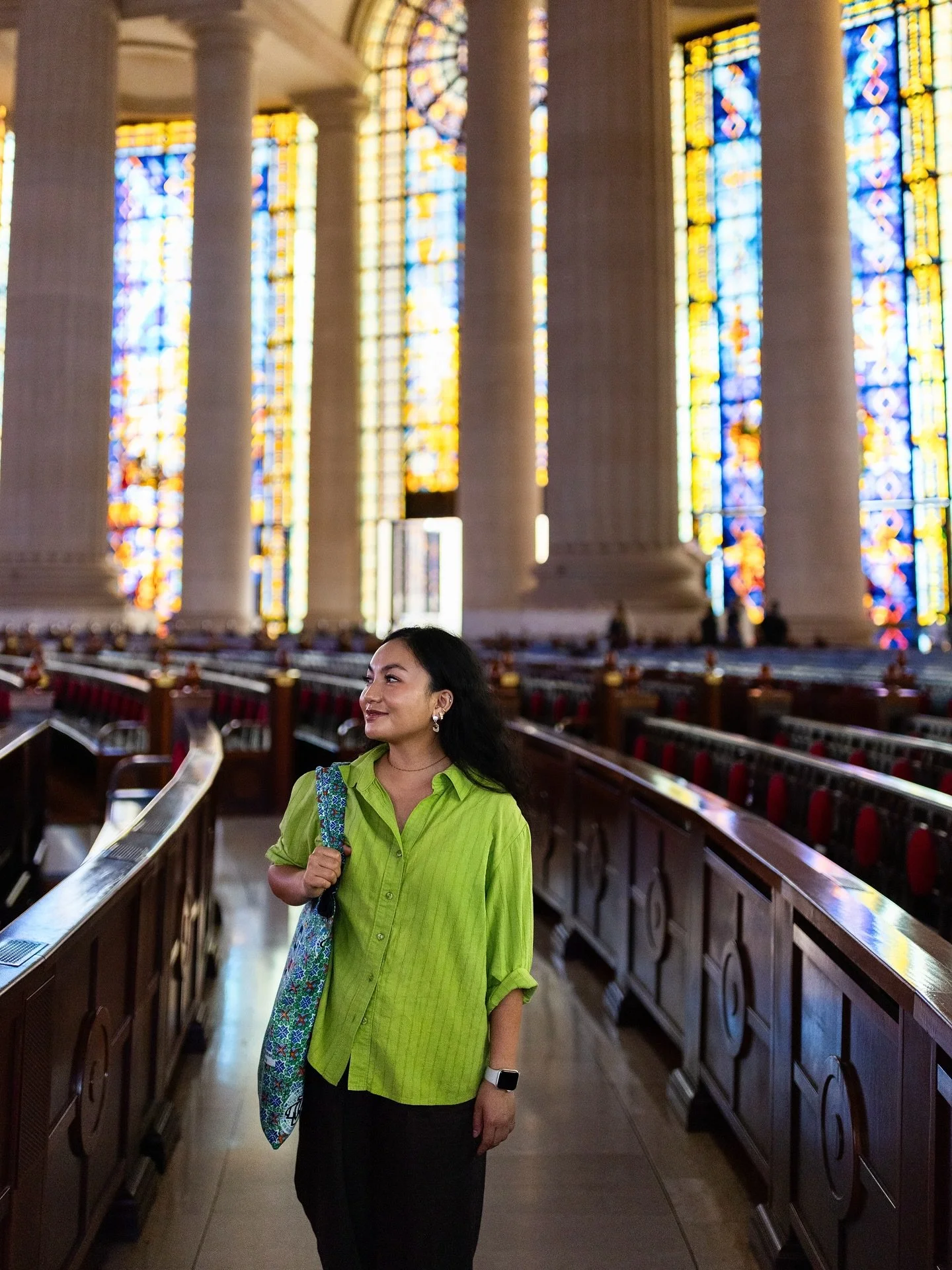 Grateful for moments like this&mdash;sunlight through stained glass, a basilica full of beauty, butterflies filling the space, and a quiet reminder of God&rsquo;s presence.