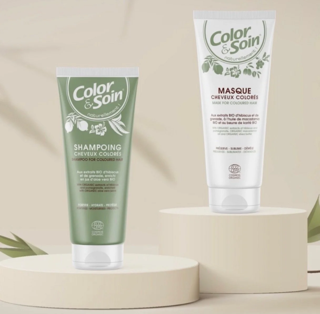 Nourish your colour, naturally. 🌿✨
Our Color &amp; Soin&reg; Shampoo &amp; Mask work together to hydrate, protect, and revive coloured hair with organic hibiscus, pomegranate, and aloe vera.
Shine that stays. Colour that lasts.

#ColorAndSoin #Natur