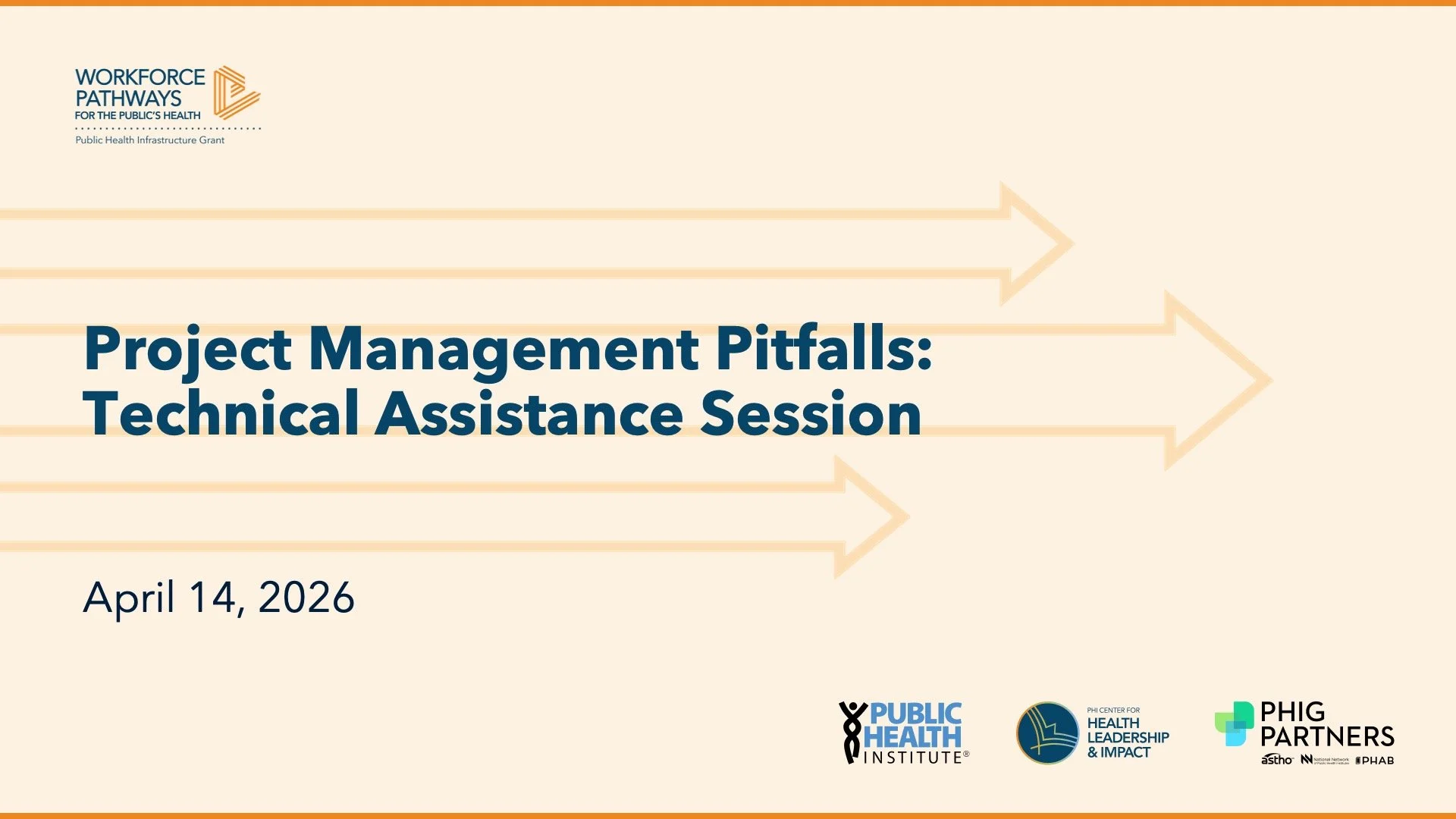 Project Management Pitfalls: Technical Assistance Session