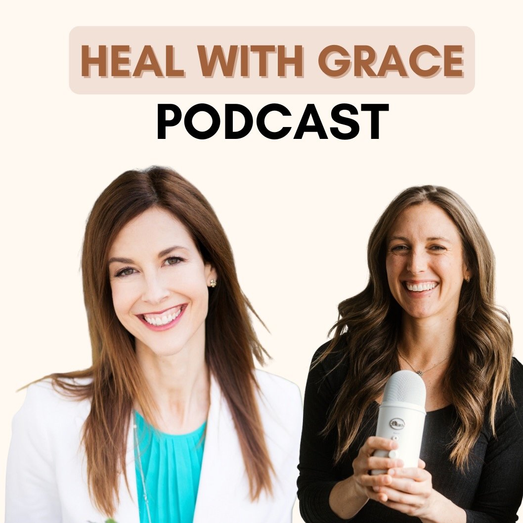 Podcast cover art with photo of Rebecca Tolin and Grace Secker