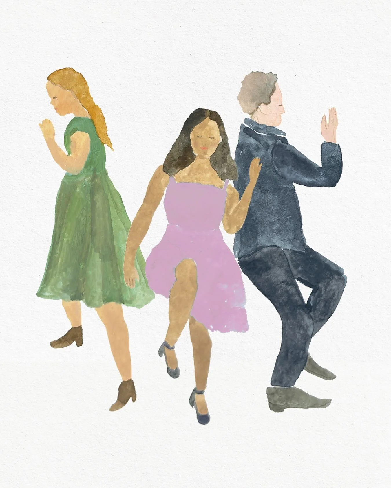 Little dancing people for Elyse and Mark&rsquo;s website. Anyone guess what dance they are doing? 🕺