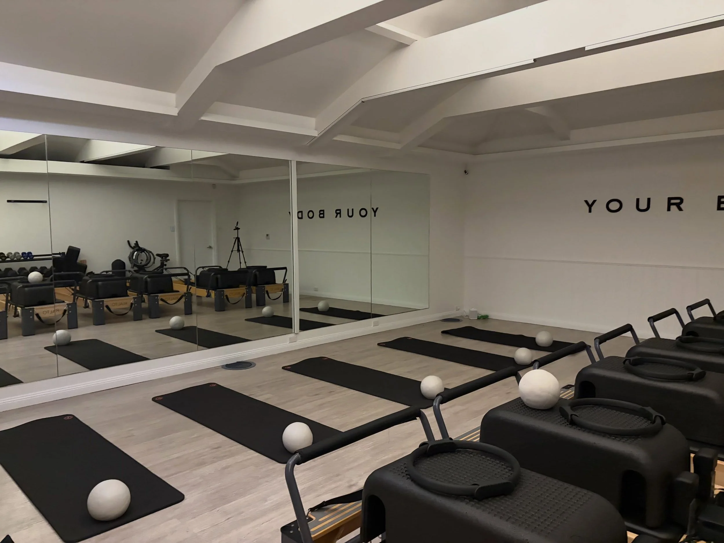 ✨ Mat Pilates Classes start this Wednesday! ✨

Take a look at our studio setup&mdash;plenty of space to move comfortably on your mat and perfect visibility of yourself and the instructor from every spot in the studio 

Each class will incorporate a v
