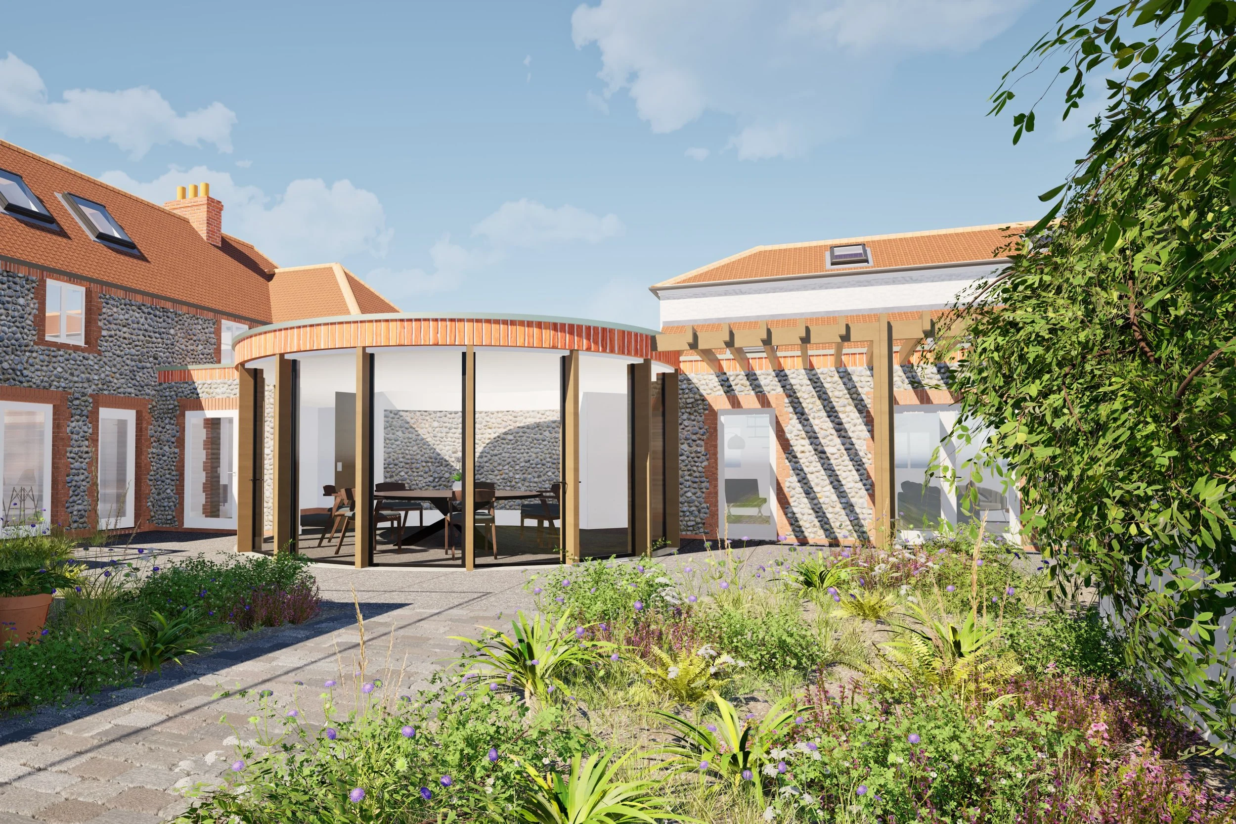 VISUAL : Extension and interior reconfiguration in North Norfolk

We are currently preparing technical information for this elegant extension in North Norfolk. 

The project merges two neighbouring properties into a single home, with an elegant circu