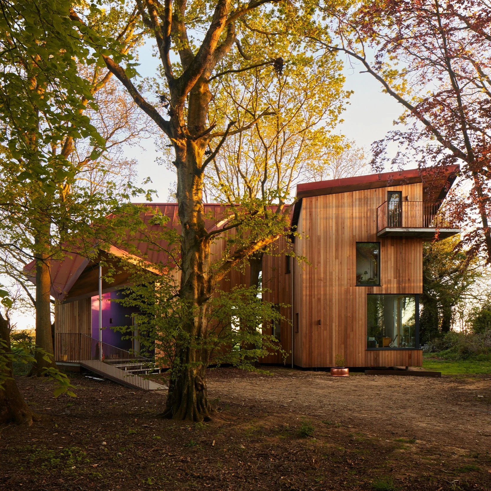 COMPLETION: The Rushes, Breckland.

Richie and Emma came to us with two acres of woodland containing a dilapidated cottage and an ambition to create an exemplary family home. Their first question to us was &lsquo;if you were to design a house in the 