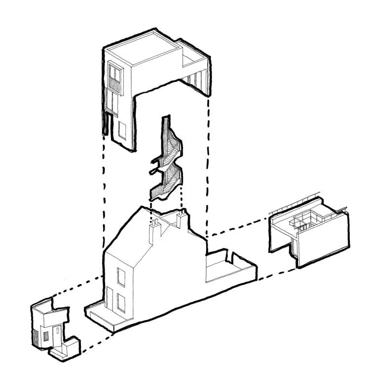 Sketch of additions to be made to a residential development