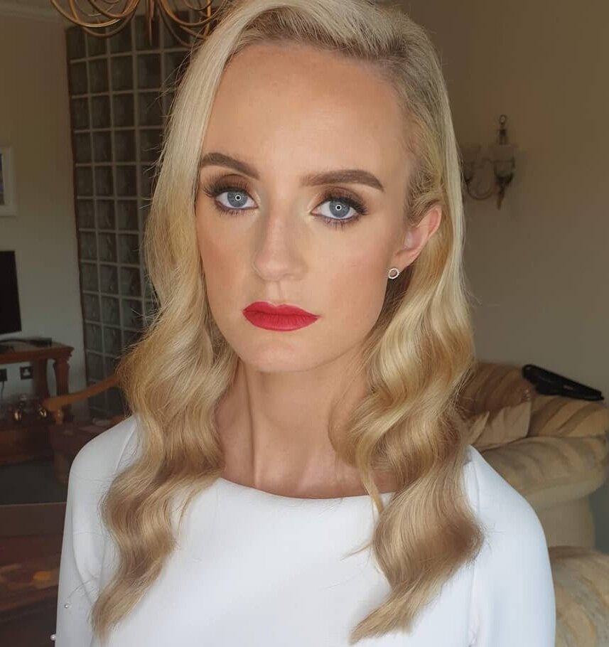 Robyn Byrne Make up - Bridal, Wedding Make up using MAC Ruby Woo Red Lipstick 
