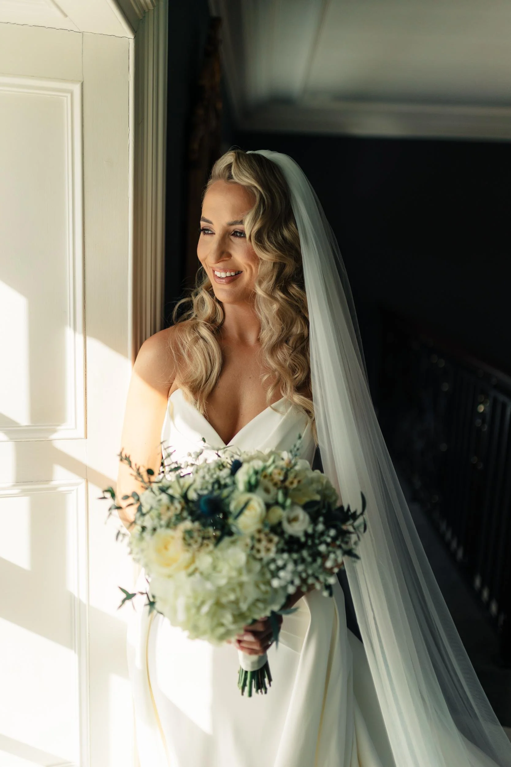 Bride Kerrie at Clonabreny, dress from MK bridal and photography by Jason McCarthy