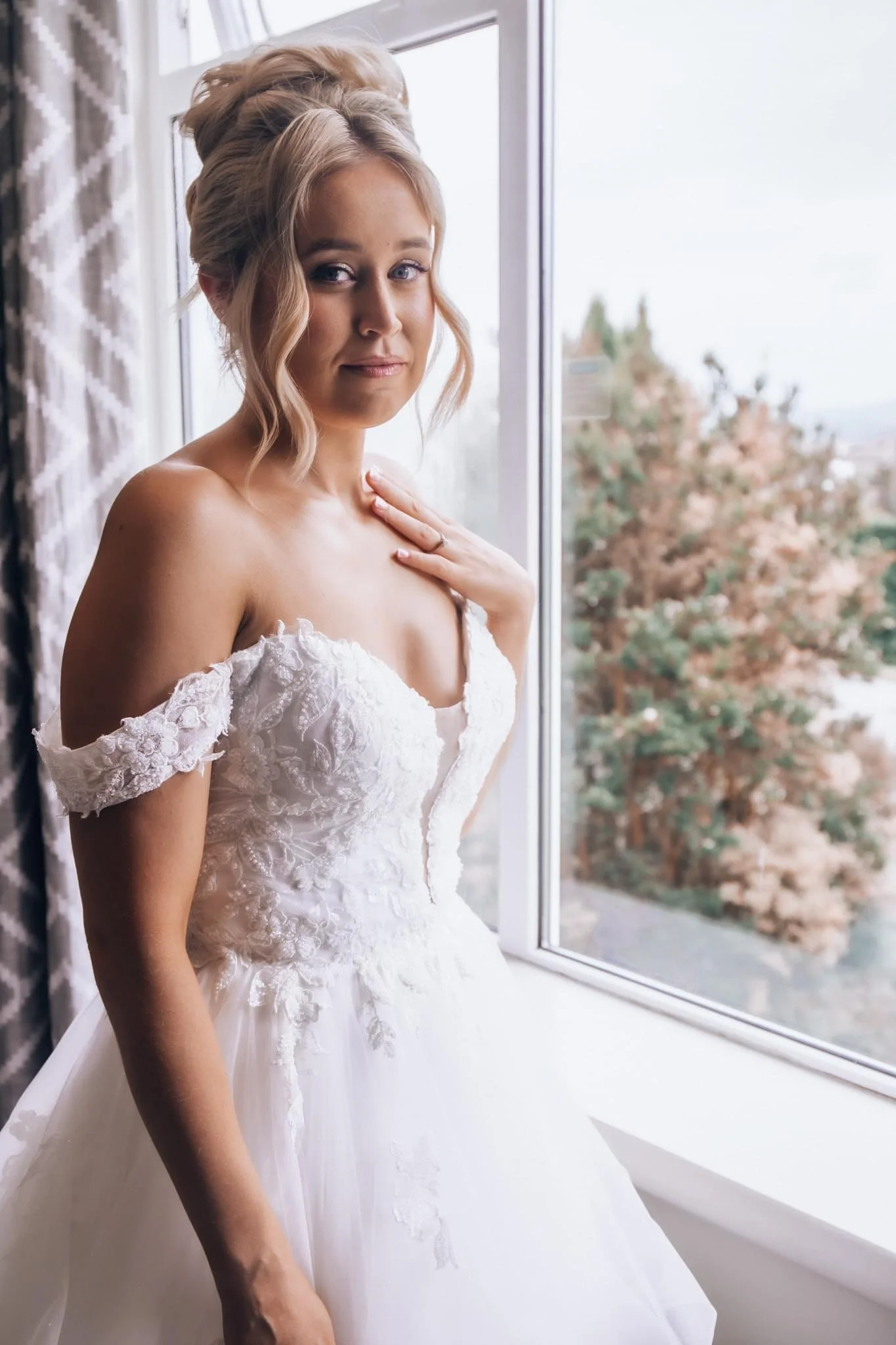 Bride Danielle wearing Wed2be dress in Sligo Park Hotel 