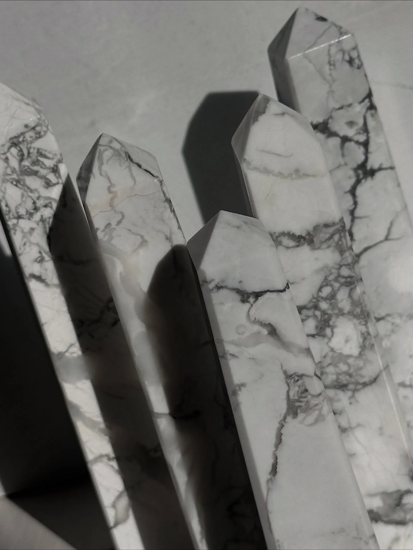 We haven&rsquo;t carried Howlite in so long and we&rsquo;re so happy to bring them back to the shop! 🤍

Known as a calming stone, they have such a classic look about them. We&rsquo;ll have gorgeous obelisks and hearts available on Wednesday, 11/19 a