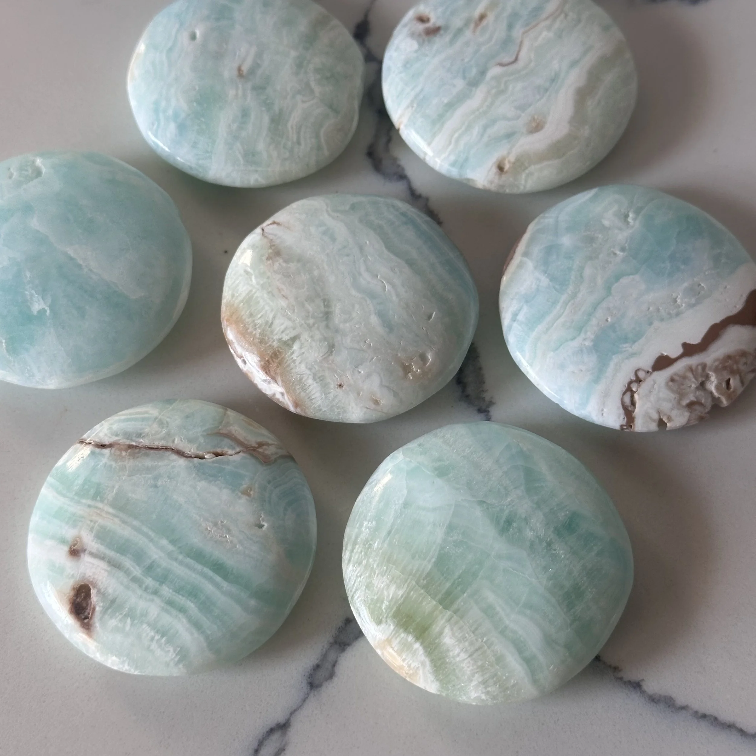 Caribbean Calcite Flat Stone