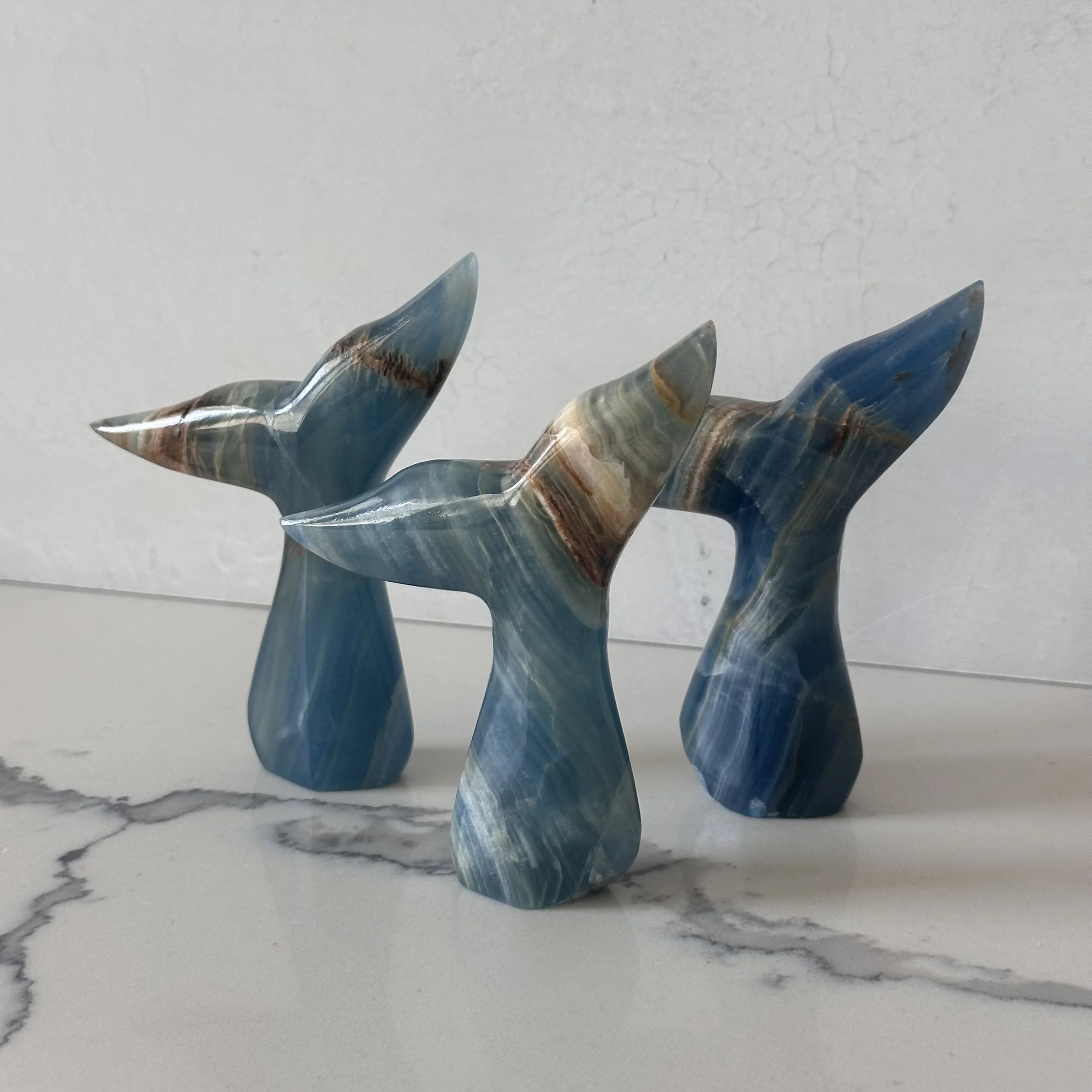 Blue Onyx Standing Mermaid Tail