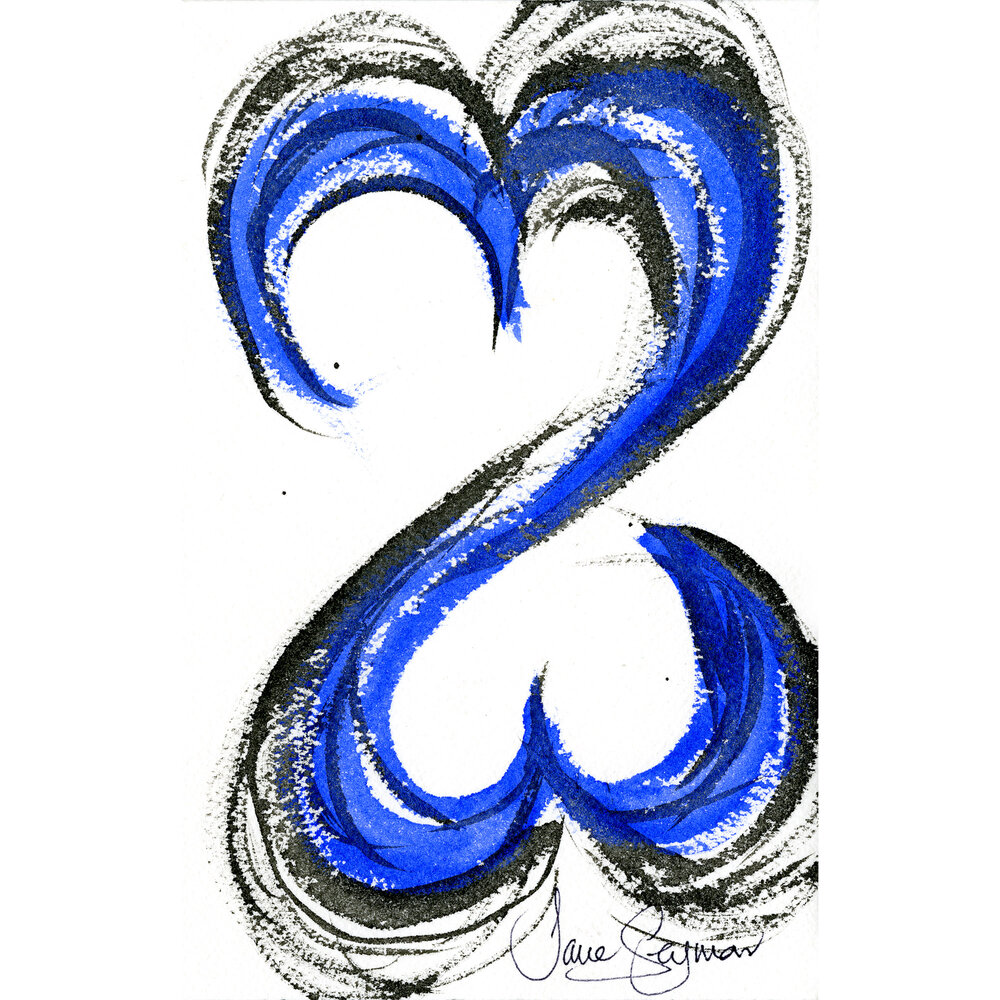 Open Heart Icon Blue — Jane Seymour Designs