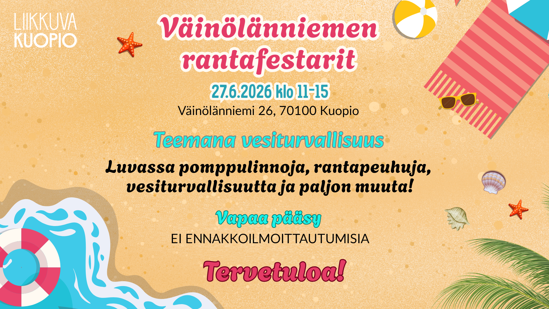 Väinölänniemen Rantafestivaalit – rantatapahtuma koko perheelle!