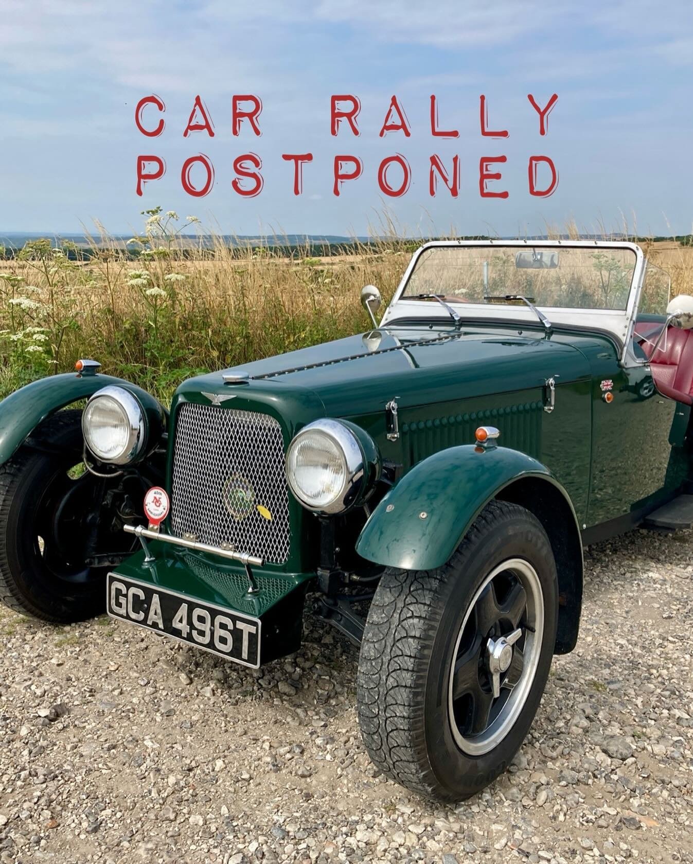 Unfortunately the weather doesn&rsquo;t seem to be with us tomorrow so we have decided to postpone our Car and Bike Rally in aid of the Friends of St John the Baptist.  We hope to reschedule to Monday 27th May once we have confirmed that all our love