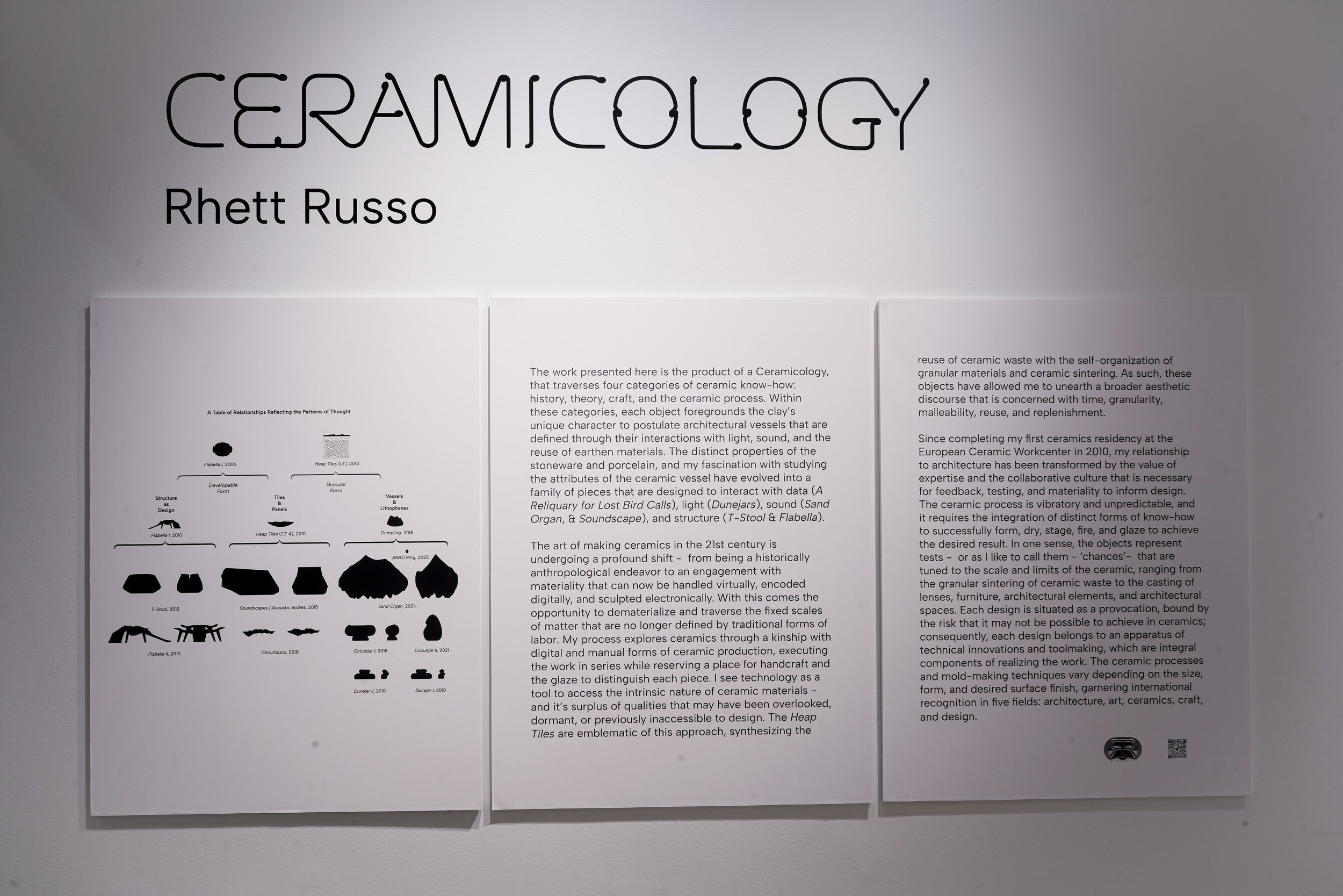 Ceramicology description wall plaque